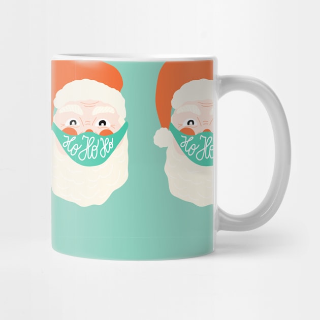 Santa Claus With Face Mask by Sandra Hutter Designs